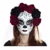 Sugar Skull Maske Mit Blumen & Schleier -Classic Horror Speichern sugar skull maske mit blueten und schleier day of the dead mask with roses and veil 50515 01