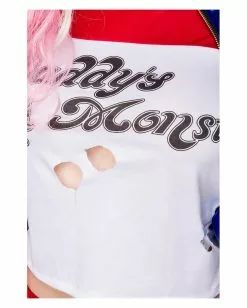 5-tlg. Suicide Harlequin Kostüm -Classic Horror Speichern suicide harlequin kostuem suicide harlequin costume 38637 05 2