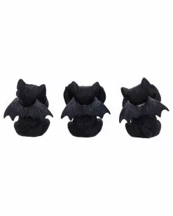 Drei Weise Vampir Kätzchen Figuren 3er Set 11 Drei Weise Vampir Kätzchen Figuren 3er Set -Classic Horror Speichern three wise vampuss vampir kaetzchen drei weise vampir kaetzchen halloween tischdeko gothic homeware 54582 03