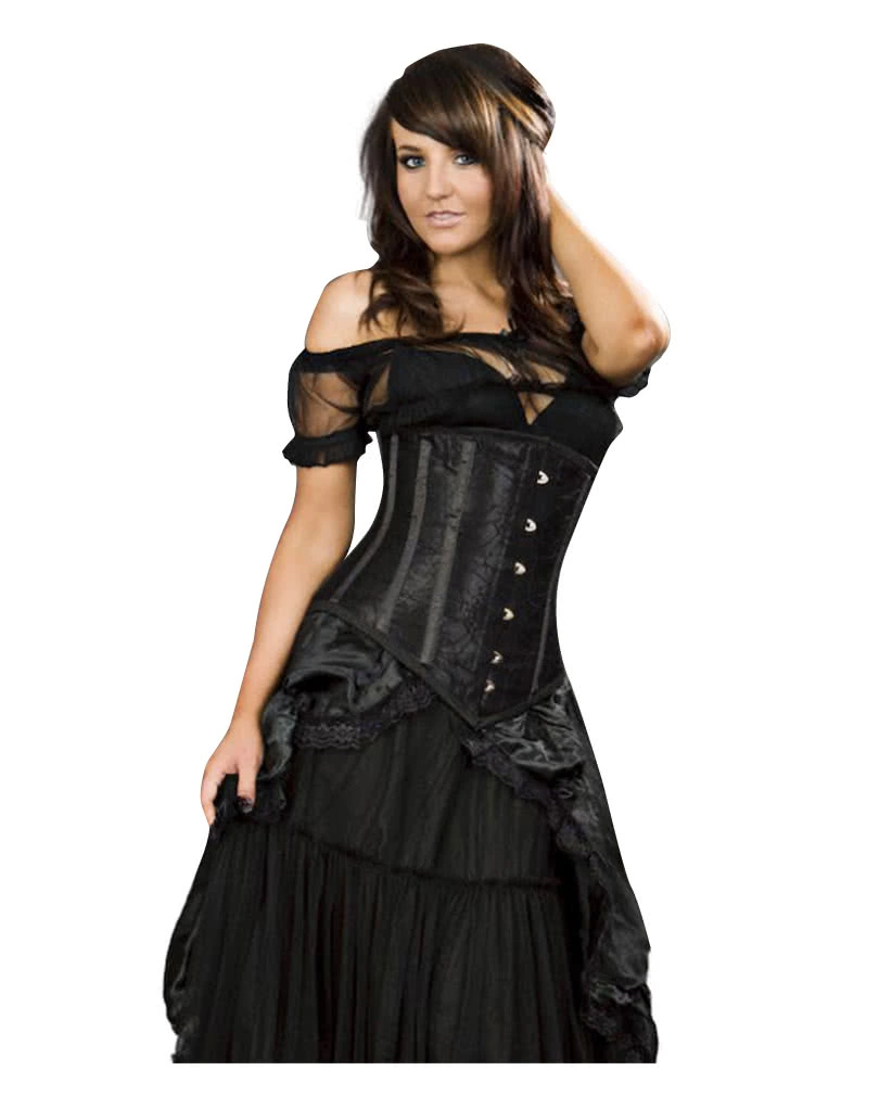 Burleska Unterbrustkorsett Schwarz 3 Burleska Unterbrustkorsett Schwarz