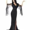 Elegantes Morticia Kleid -Classic Horror Speichern verfuehrerisches morticia kleid elegantes hexen kostuem halloween abendkleid 24552