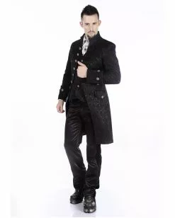 Viktorianischer Gothic Aristokrat Herren Mantel Schwarz -Classic Horror Speichern viktorianischer gothic aristokrat herren mantel schwarz victorian gothic aristocrat mens coat black 39107 2