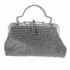 Silberne Vintage-Handtasche Mit Strass 2 Silberne Vintage-Handtasche Mit Strass -Classic Horror Speichern vintage handtasche mit strass silber disco tasche glamour clutch jewellery bag silver bild1 24091
