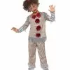 Vintage Killer Clown Jungen Kostüm -Classic Horror Speichern vintage horror clown jungen kostuem killerclown verkleidung kinder halloween evil clown boy costume 35846
