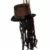 Voodoo Zylinder Mit Federn & Dreadlocks -Classic Horror Speichern voodoo hut mit dreadlocks und federn voodoo dread hat steampunk zylinder voodoo magier kostuemzubehoer 54390