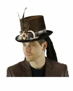 Voodoo Zylinder Mit Rastalocken -Classic Horror Speichern voodoo zylinder mit dreadlocks voodoo zylinder mit rastalocken voodoo top hat 50509 02