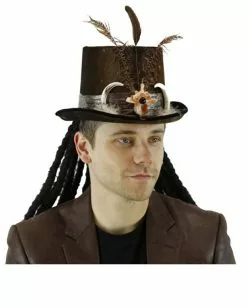 Voodoo Zylinder Mit Rastalocken -Classic Horror Speichern voodoo zylinder mit dreadlocks voodoo zylinder mit rastalocken voodoo top hat 50509 03