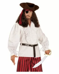 Weißes Herrenhemd Mit Rüschen & Knöpfen -Classic Horror Speichern weisses rueschenhemd mit knoepfen karnevalshemd piratenhemd seeraeuberhemd 25592 4