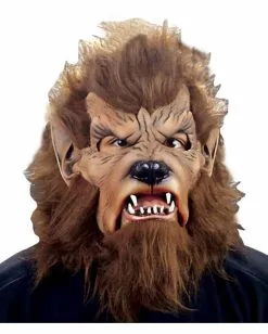 Braune Werwolf Maske Mit Kunstfell
