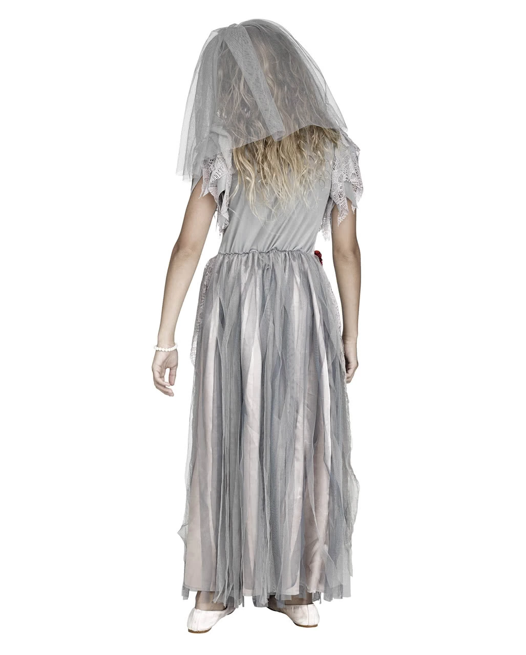 Kinderkostüm Zombie Braut 4 Kinderkostüm Zombie Braut – Bild 2